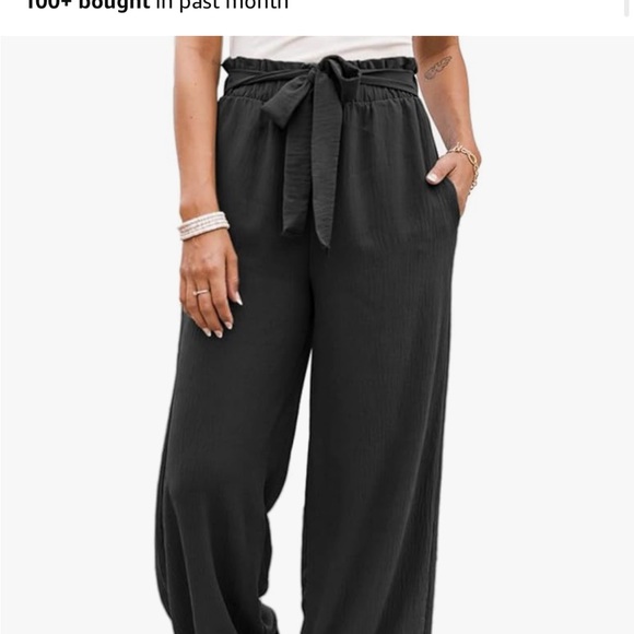 NIMIN Wide Leg Pants High Waisted Loose with Pockets size L never been worn - Picture 1 of 5